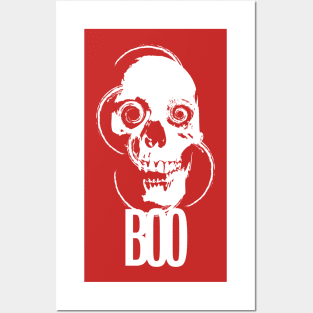 Boo! Skull Posters and Art